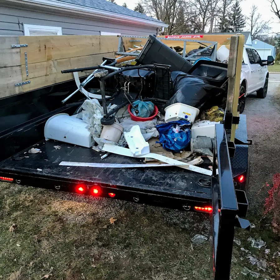 Roll-off dumpster delivered to a residential driveway in Palatine