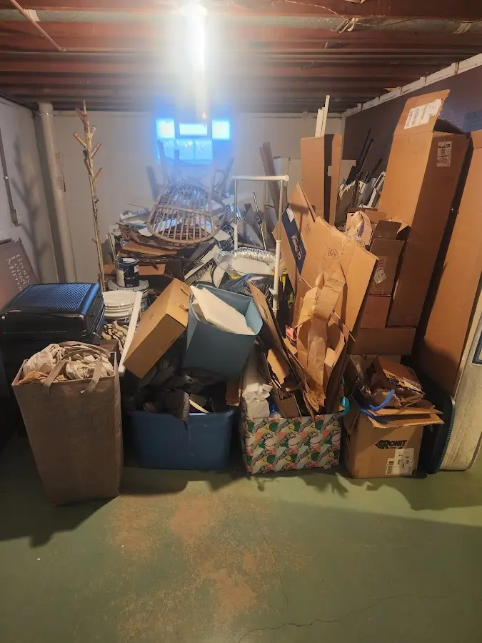 Roll-off dumpster container at job site for Construction Dumpster Rental in Palatine